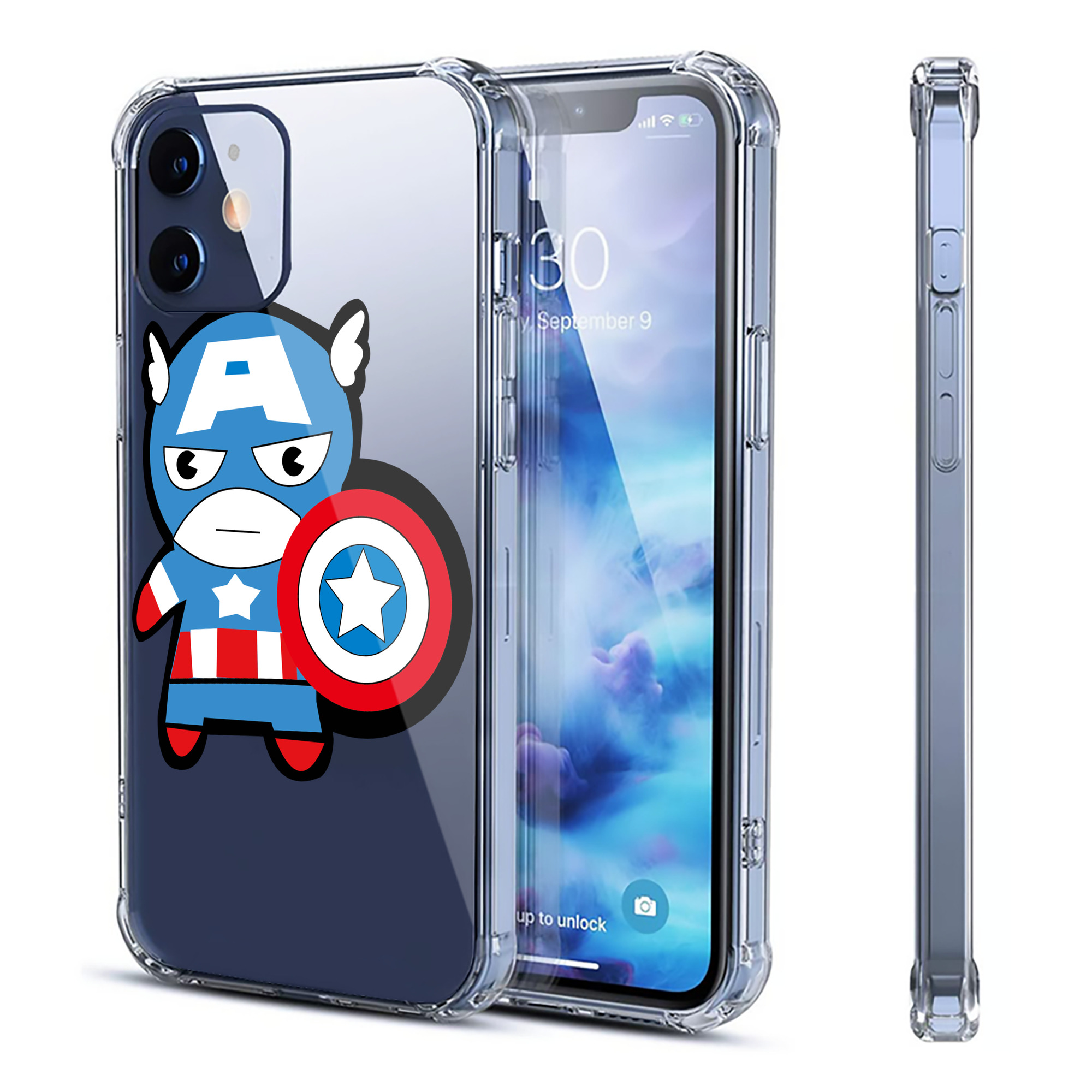 （画像用） アベンジャーズ The Avengers 【iPhone 12シリーズ対応】透明スマホケース（クリアソフトケース）